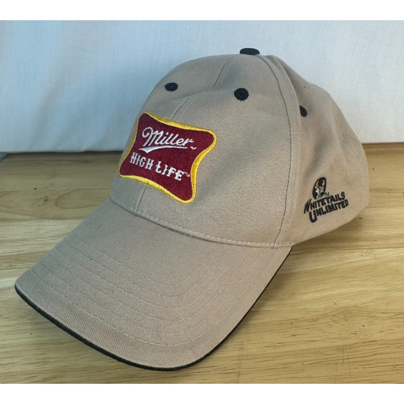 Vintage Whitetails Unlimited Miller High Life Strapback Hat Cap P25C STAR Promo - Picture 2 of 5